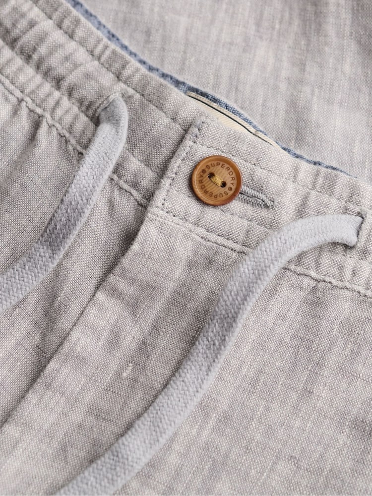 Superdry Grey Merchant Linen Trousers - Image 8 of 8 Superdry Grey Merchant Linen Trousers - Image 8 of 8