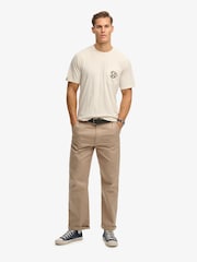 Blanc - T-shirt Superdry Merchant Graphic Pocket - Image 4 de 6