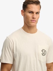 Blanc - T-shirt Superdry Merchant Graphic Pocket - Image 5 de 6