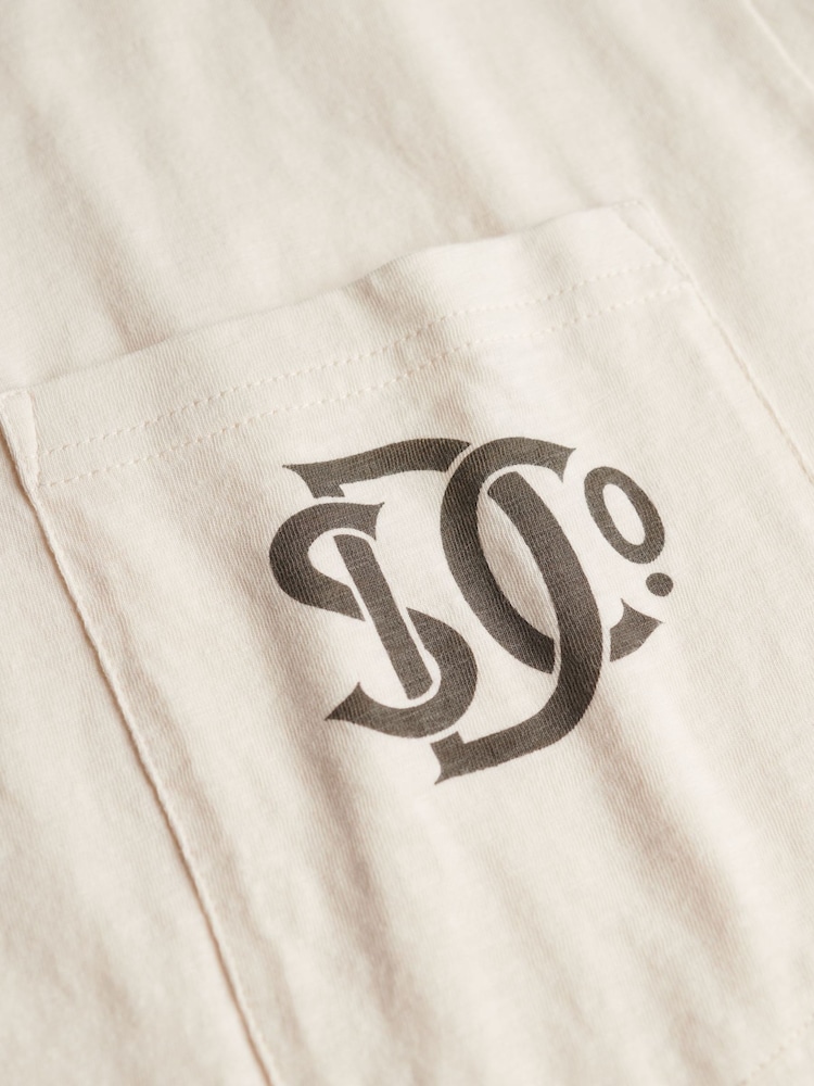 Blanc - T-shirt Superdry Merchant Graphic Pocket - Image 6 de 6