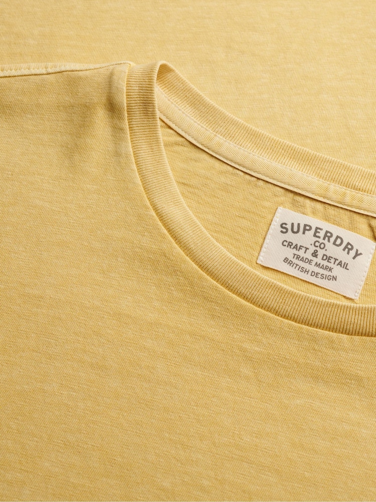 Superdry Yellow Classic Pocket T-Shirt - Image 2 of 2 Superdry Yellow Classic Pocket T-Shirt - Image 2 of 2