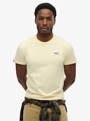 Superdry Yellow Essential Logo Embroidery T-Shirt - Image 1 of 6