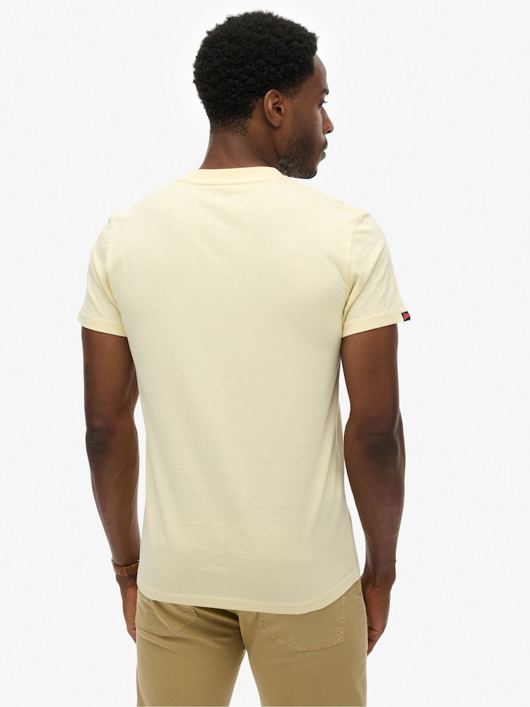 Superdry Yellow Essential Logo Embroidery T-Shirt - Image 2 of 6