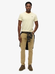 Superdry Yellow Essential Logo Embroidery T-Shirt - Image 3 of 6