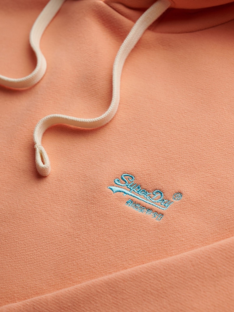 Superdry Orange Essential Logo Classic Hoodie - Image 7 of 7