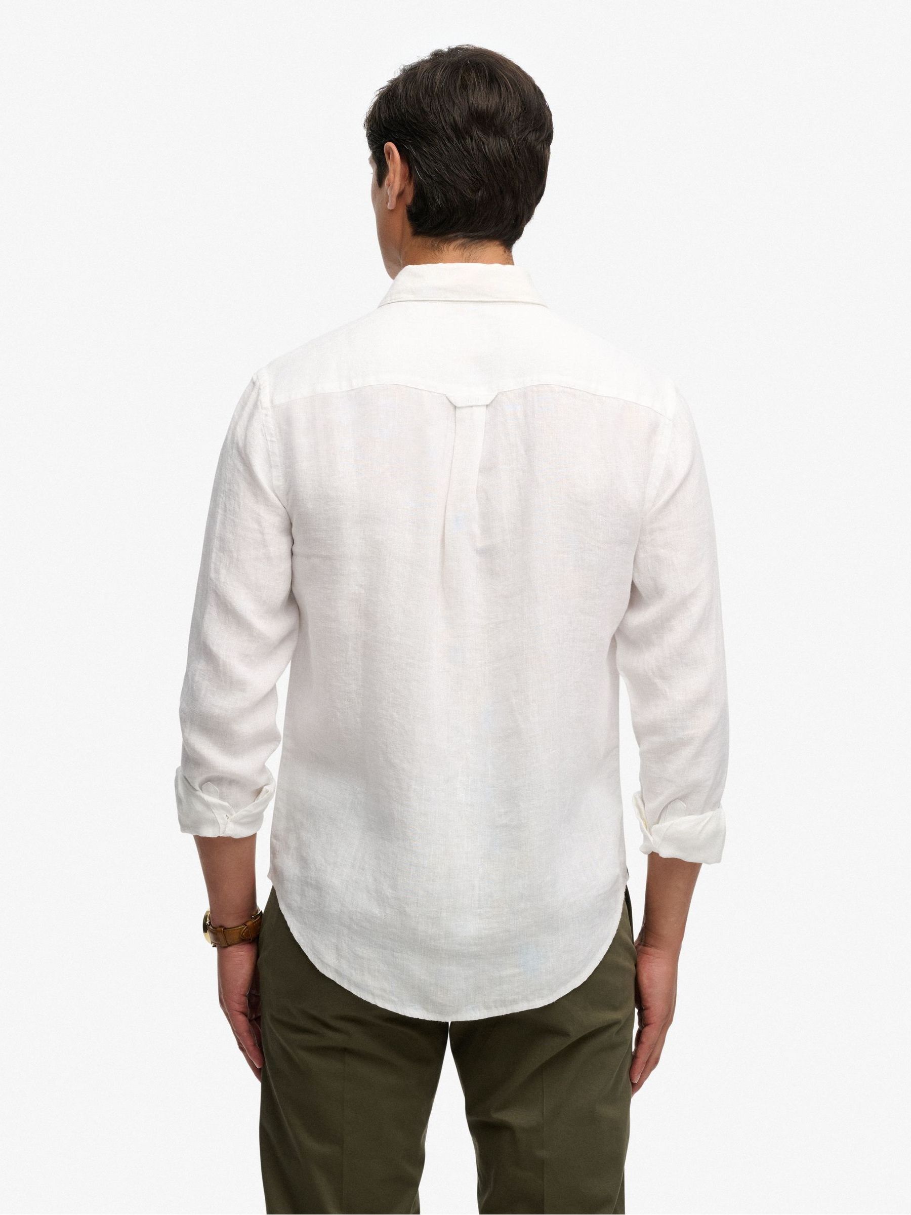 Next：日本 ホワイト - Superdry Riviera リネン 長袖 シャツ from