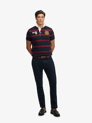 Superdry Blue Double Emblem Jersey Short Sleeve Rugby Polo Shirt - Image 3 of 6