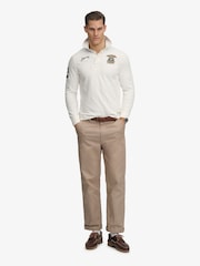 Superdry White Double Emblem Rugby Shirt - Image 2 of 6