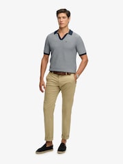 Superdry Blue Johnny Collar Knitted Polo Shirt - Image 4 of 7