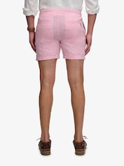 Superdry Pink Merchant Linen Shorts - Image 4 of 7