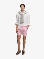 Superdry Pink Merchant Linen Shorts - Image 6 of 7