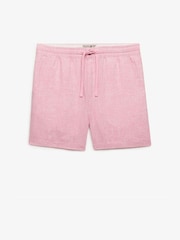 Superdry Pink Merchant Linen Shorts - Image 7 of 7