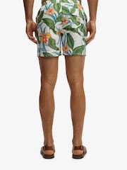 Alb - Pantaloni scurți de baie cu imprimeu hawaiian Superdry 16 - Imaginea 4 din 7