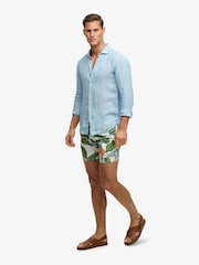Alb - Pantaloni scurți de baie cu imprimeu hawaiian Superdry 16 - Imaginea 5 din 7