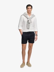 Superdry Blue Merchant Linen Shorts - Image 6 of 7