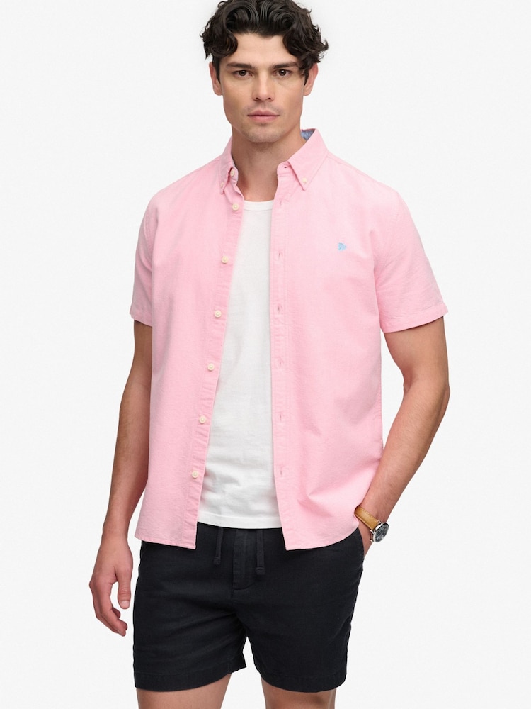أزرق - متجر Superdry​​​​​​​ التجاري - شورت كتان - صورة 6 من 6