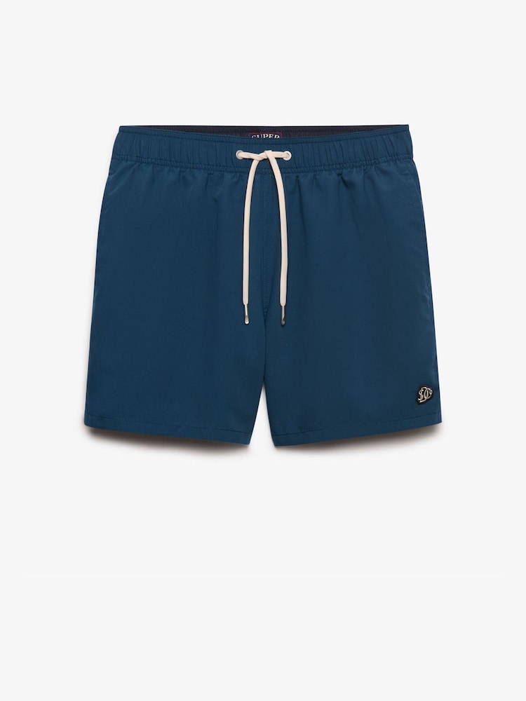 Albastru - Superdry Embroidered Logo 15 Swim Shorts - Imaginea 1 din 1