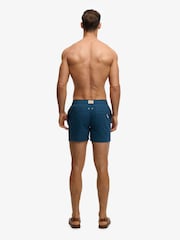 Superdry Blue Embroidered Logo Swim Shorts 15-Inch - Image 3 of 7