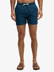 Superdry Blue Embroidered Logo Swim Shorts 15-Inch - Image 4 of 7