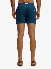 Superdry Blue Embroidered Logo Swim Shorts 15-Inch - Image 5 of 7