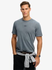 Superdry Blue Micro Logo T-Shirt - Image 3 of 6