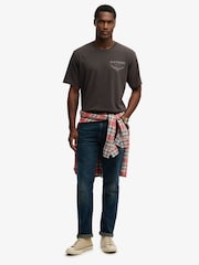 Superdry Black Heritage Biker Loose T-Shirt - Image 3 of 6