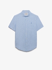 Superdry Blue Riviera Short Sleeve Shirt - Image 1 of 2