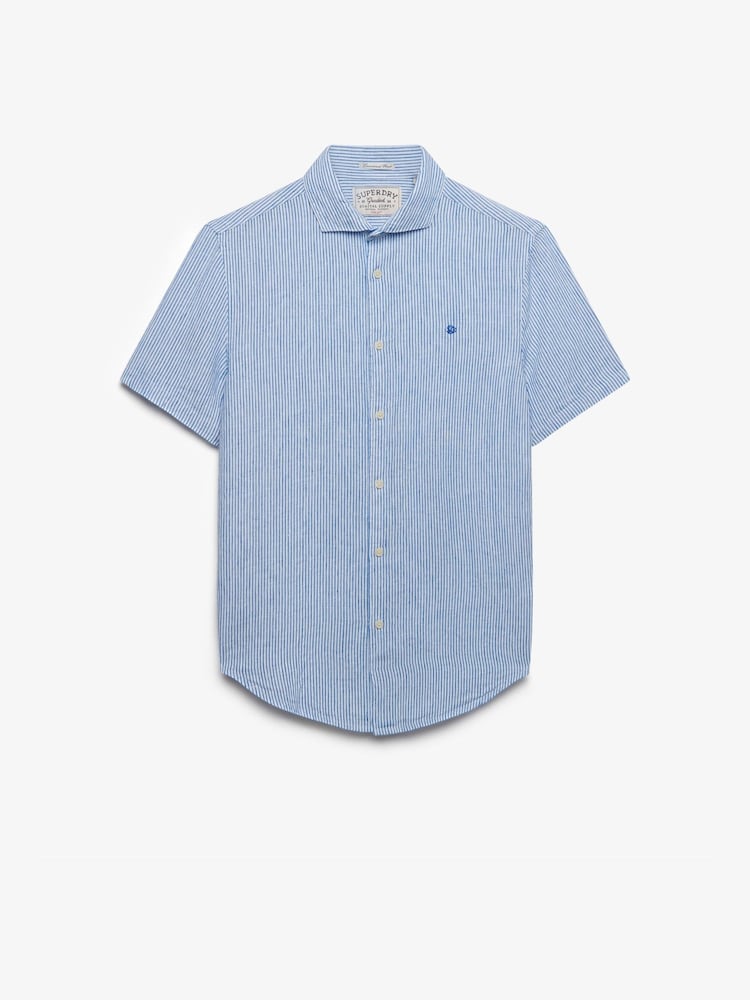 Superdry Blue Riviera Short Sleeve Shirt - Image 1 of 2