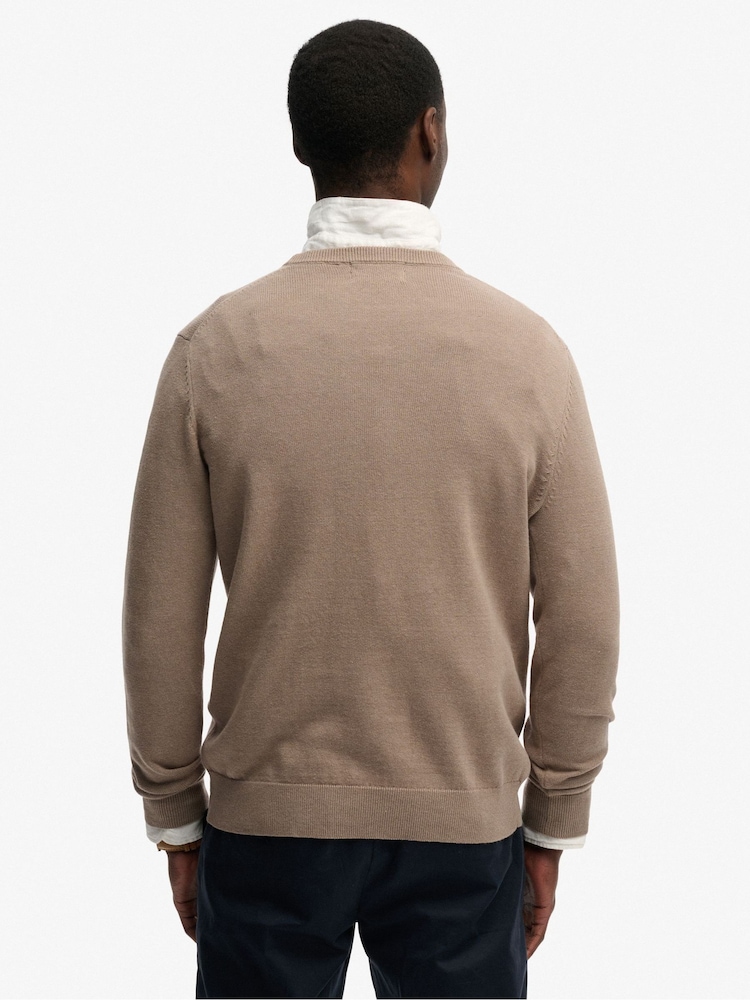 Braun - Superdry – Essential – Baumwollpullover - Bild 2 von 5