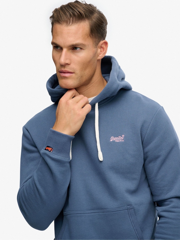 Superdry Light Blue Essential Logo Classic Hoodie - Image 1 of 5