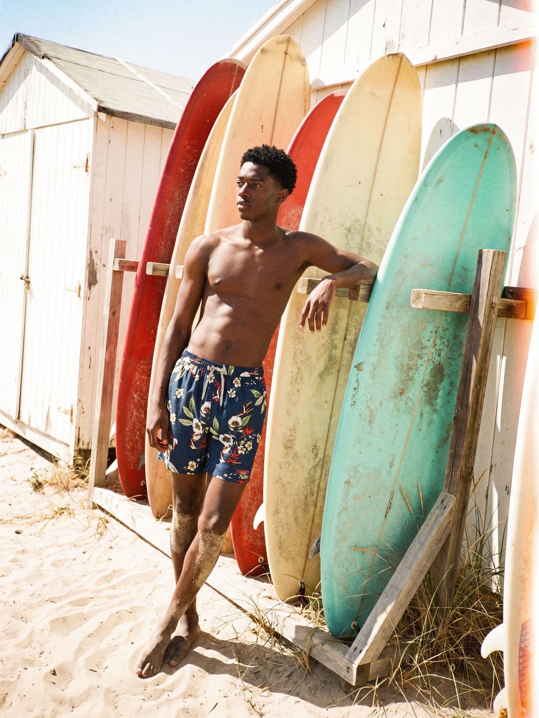 Buy Superdry Blue Hawaiian Print 16 Swim Shorts from the Next UK