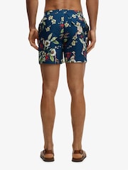 Superdry Blue Hawaiian Print 16 Swim Shorts - Image 8 of 11