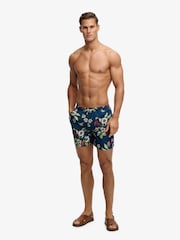 Superdry Blue Hawaiian Print 16 Swim Shorts - Image 9 of 11