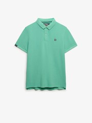 Superdry Green Vintage Destroy Polo Shirt - Image 1 of 2