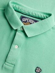 Superdry Green Vintage Destroy Polo Shirt - Image 2 of 2
