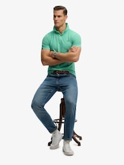 ירוק - חולצת פולו בסגנון וינטג' של Superdry דגם Destroy - תמונה 3 מתוך 6