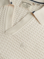 Superdry Johnny Collar Knitted Polo Shirt - Imagen 7 de 7