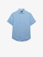 Superdry Blue Riviera Short Sleeve Shirt - Image 1 of 2