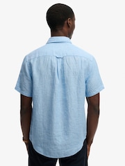 Superdry Blue Riviera Short Sleeve Shirt - Image 4 of 7