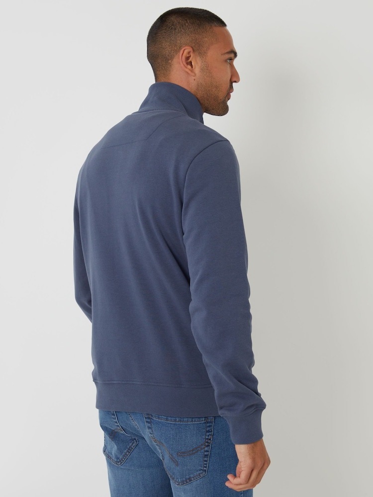 Sweatshirt Threadbare com zíper de um quarto - Imagem 2 de 4