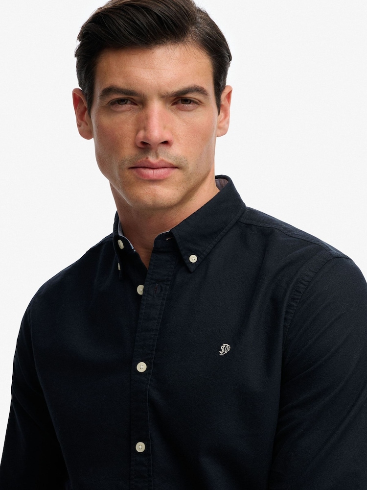 Superdry Blue Preppy Oxford Long Sleeve Shirt - Image 5 of 5