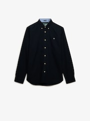 Superdry Blue Preppy Oxford Long Sleeve Shirt - Image 6 of 6