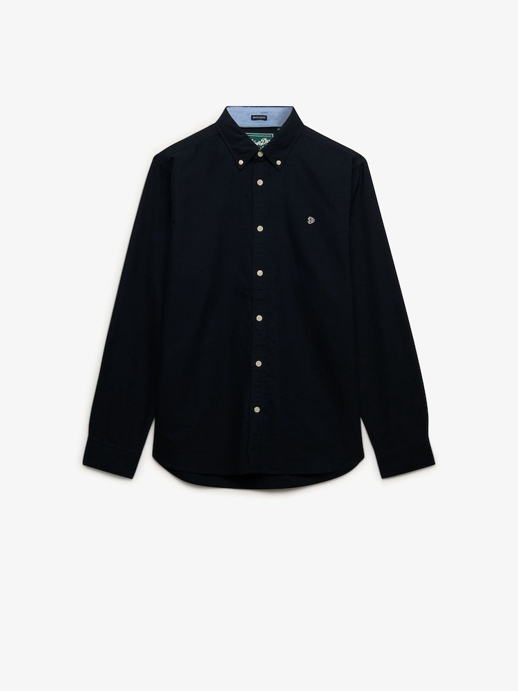Superdry Blue Preppy Oxford Long Sleeve Shirt - Image 6 of 6