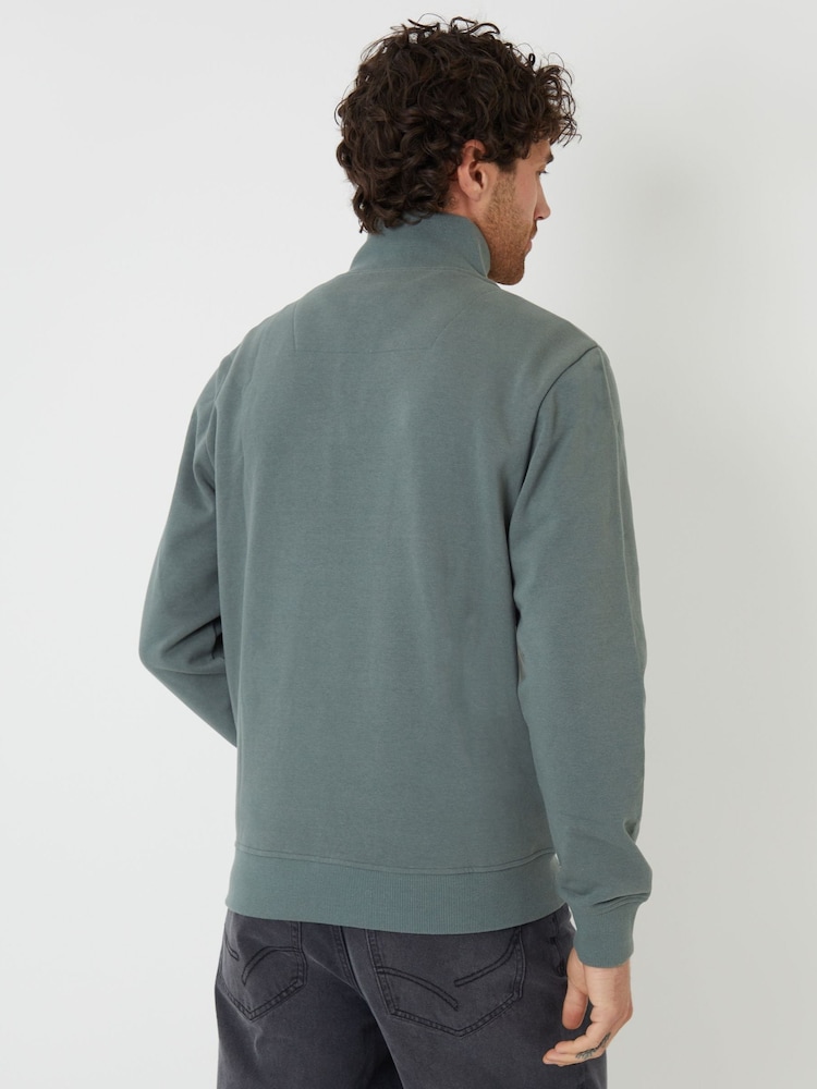 Threadbare Blue Quarter Zip Sweatshirt - Image 2 of 4