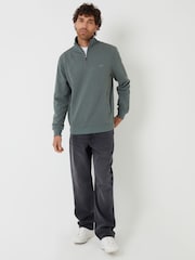 Threadbare Blue Quarter Zip Sweatshirt - Image 3 of 4