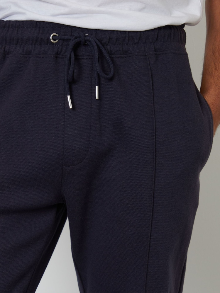 Threadbare Blue Pintuck Pique Joggers - Image 4 of 4 Threadbare Blue Pintuck Pique Joggers - Image 4 of 4