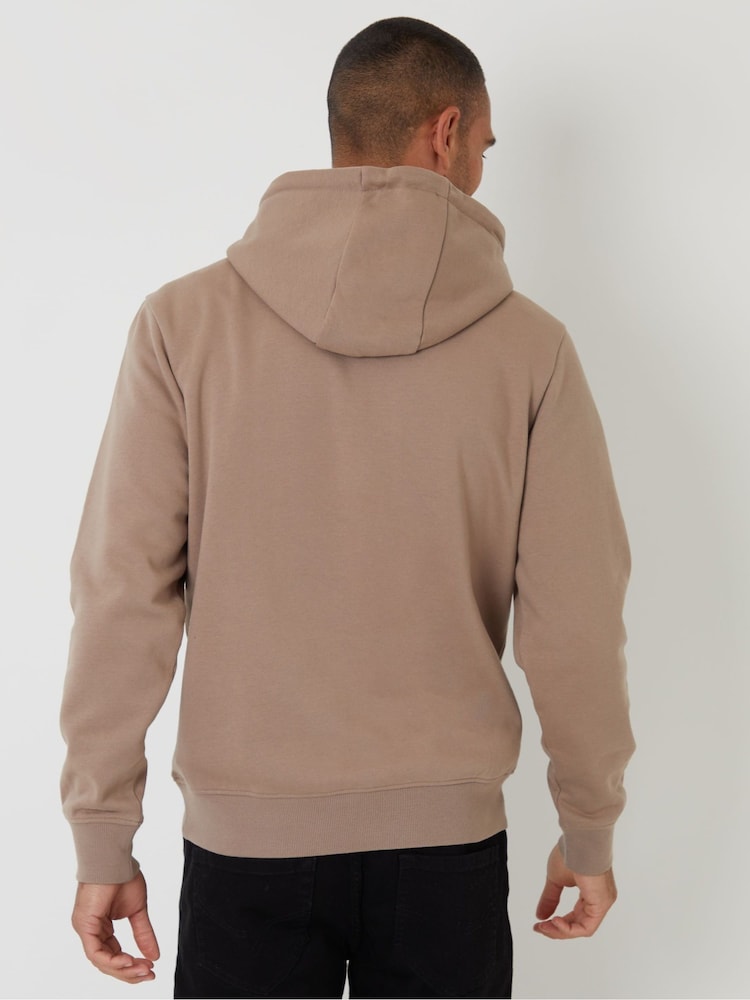 Threadbare Brown Pullover Hoodie - Image 2 of 4 Threadbare Brown Pullover Hoodie - Image 2 of 4