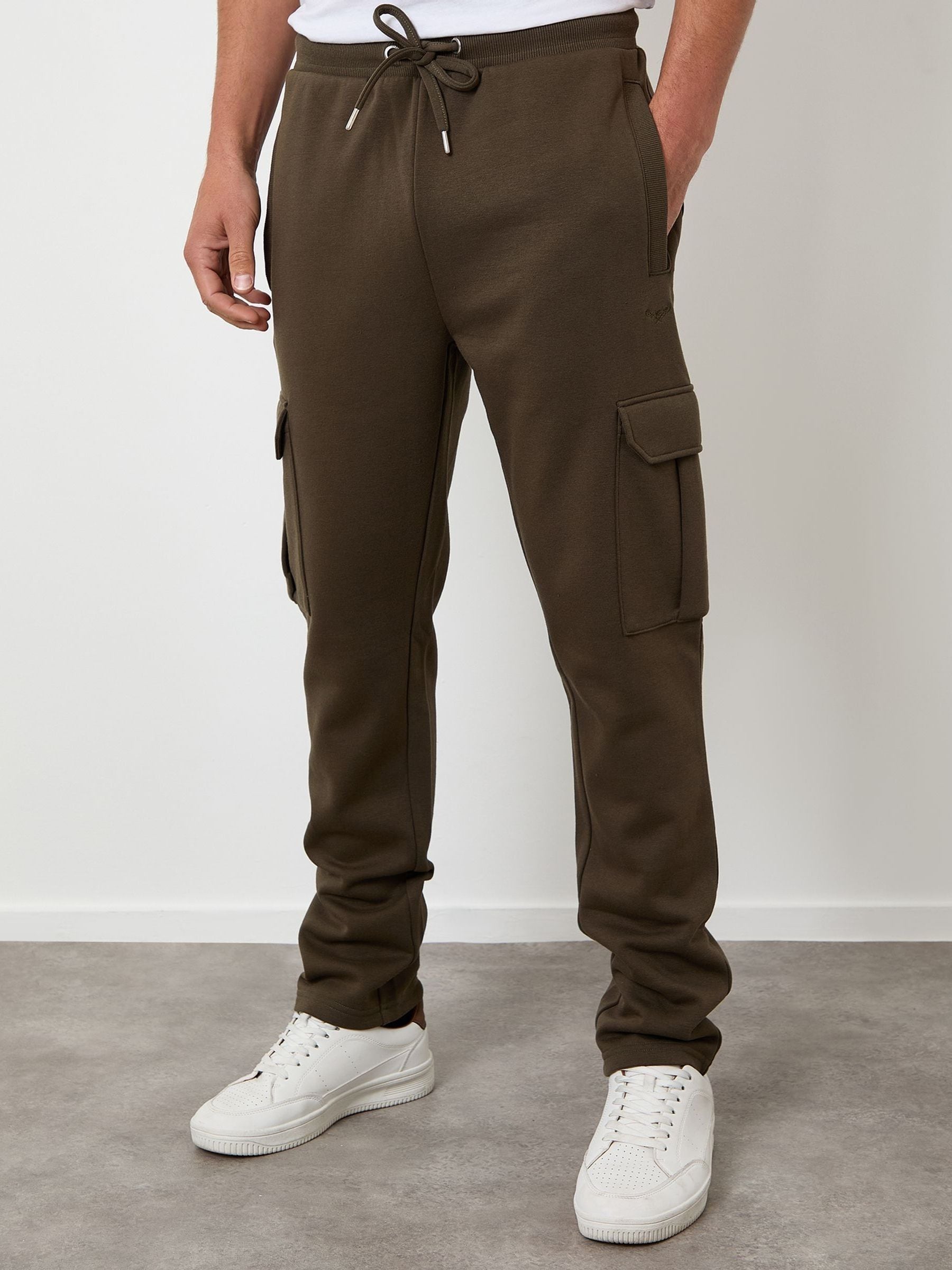 Threadbare Men's Khaki Cargo Joggers In | Size: 2XL - Image 2