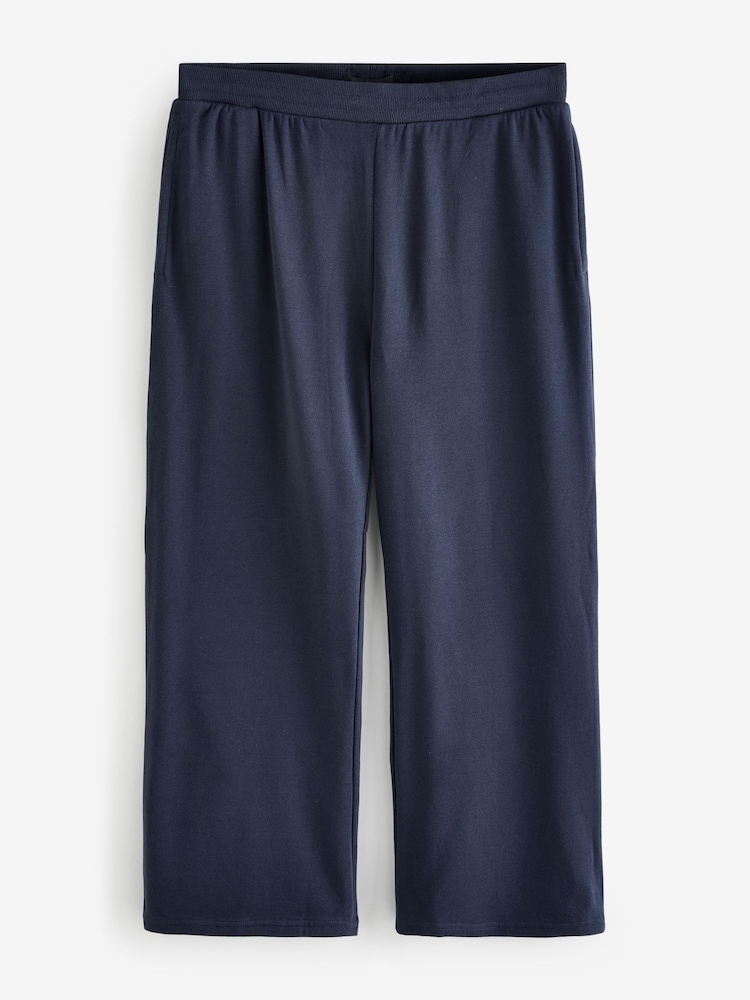 أزرق - Threadbare Wide Leg Pique Joggers - صورة 1 من 1