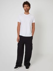 Threadbare Black Wide Leg Cargo Joggers - Image 3 of 4